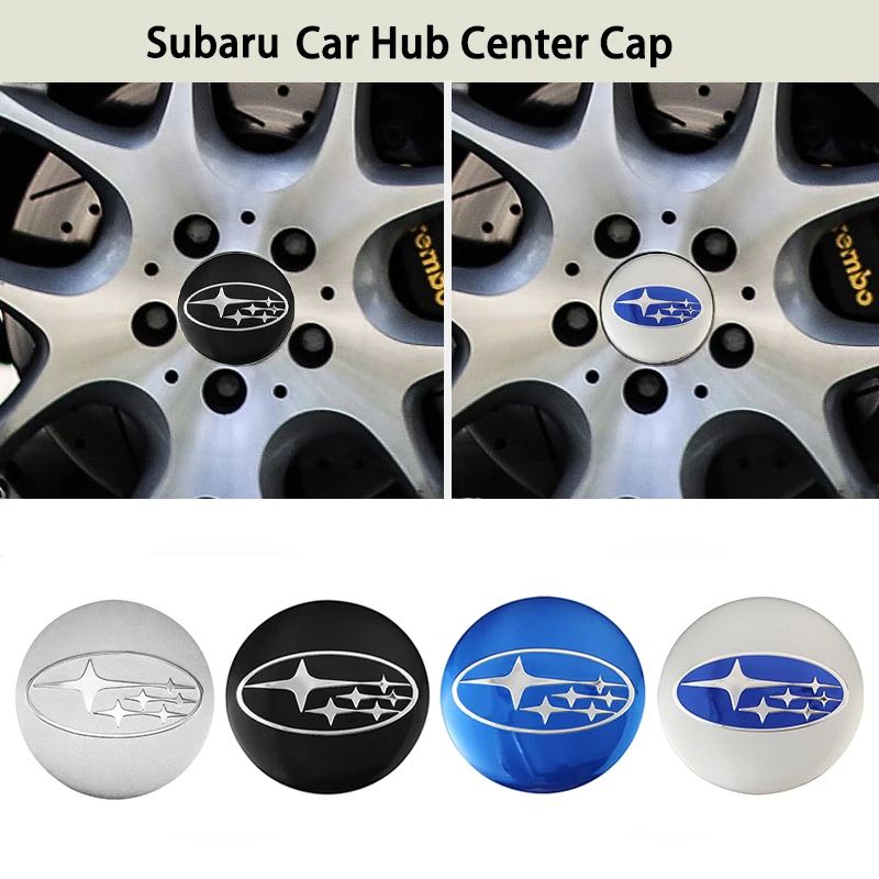 سوبارو 4 قطعة غطاء محور عجلة السيارة غطاء حافة ملصق لـ WRX Tribeca XV امبريزا فورستر BRZ Levorg Legacy Mpreza Outback STI