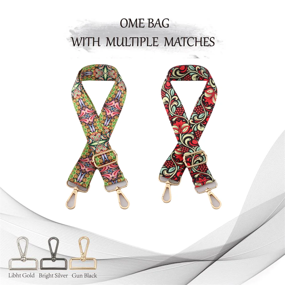 2PCS Breiter Rucksack Strap Ersatz Zubehör Ethnische Jacquard Baumwolle Gewebt Strap Last Reduzierung Zubehör Schulter Gurt