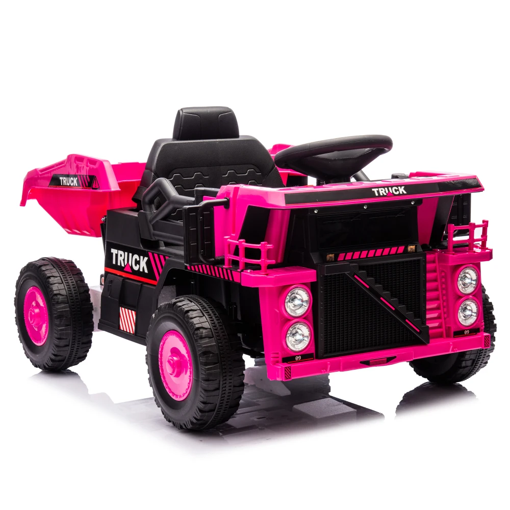 12V Kids Ride-On Dump Truck with Electric Dump Box and Spare Shovel, Suitable for 3-5 Years Old Kids Cars Electric in Ride On