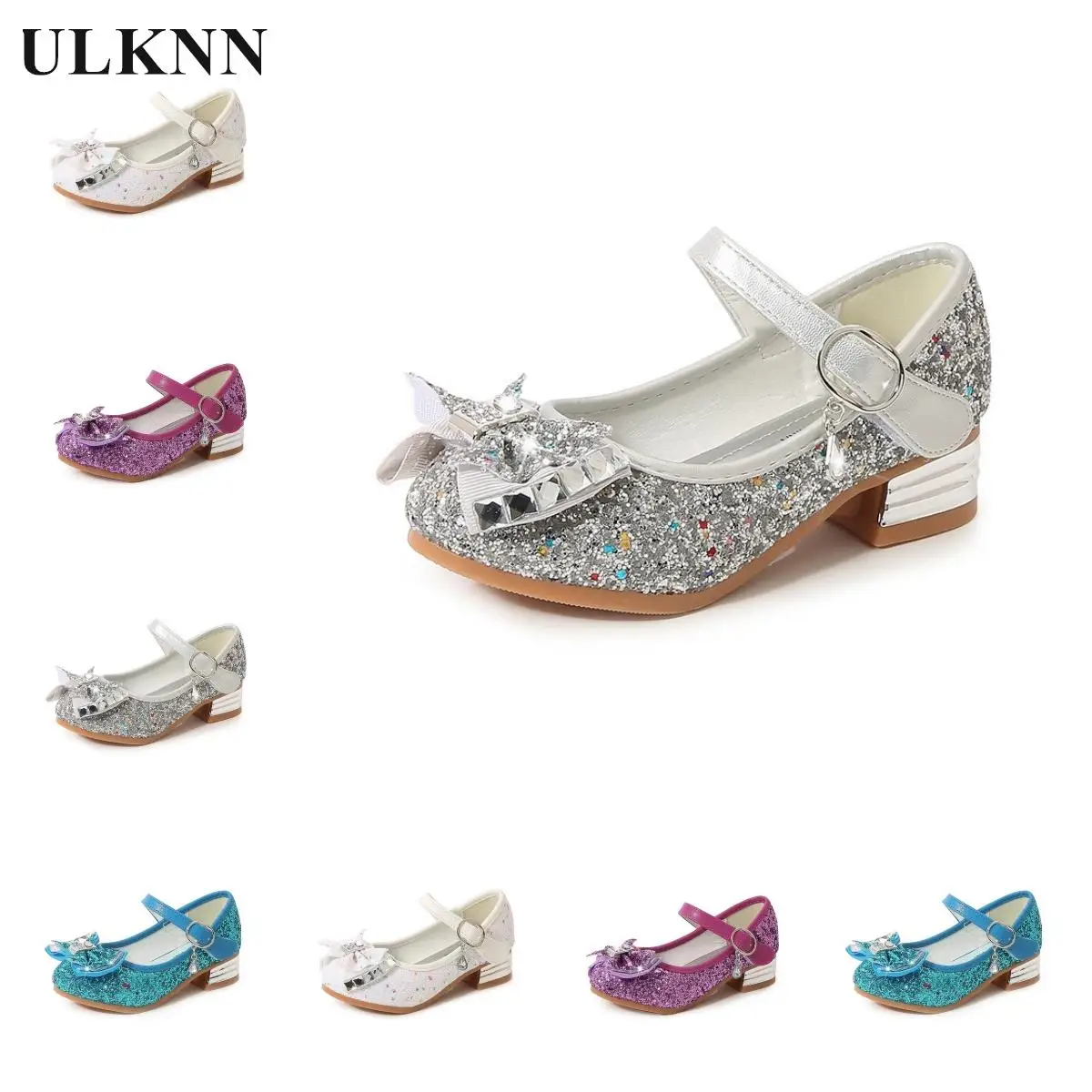 Children's Small Leather Shoes Soft Soles For Comfort 3-12 Little Girls Crystal Princess Baby Shoes Rhinestone Girls High Heels