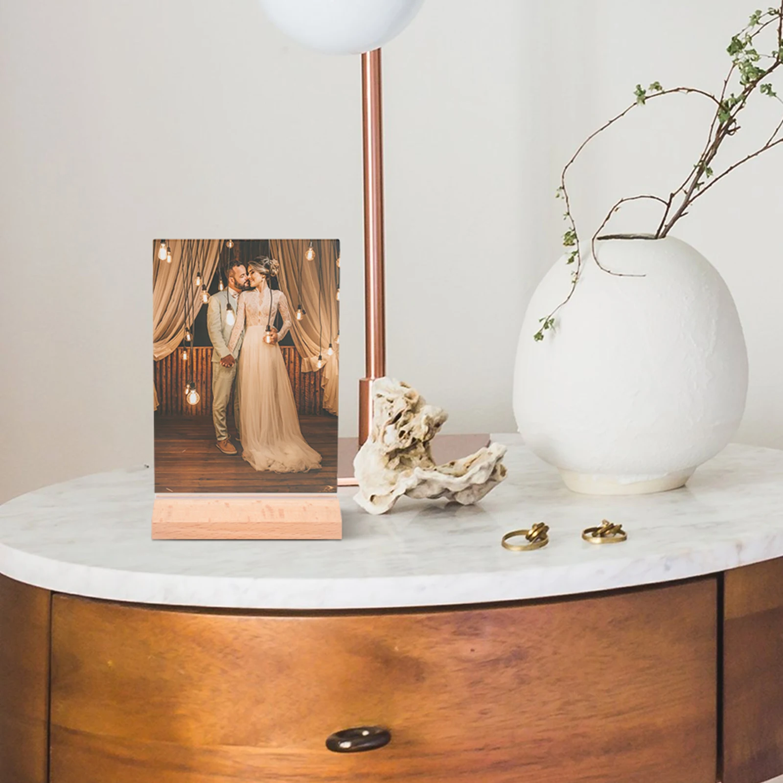 لوحة تسجيل أكريليك، حامل تخزين متعدد الأغراض، حامل ملاحظات على الطاولة، مثالي للإعلانات، منشورات، قائمة الأسعار، تعليمات ديكور #6