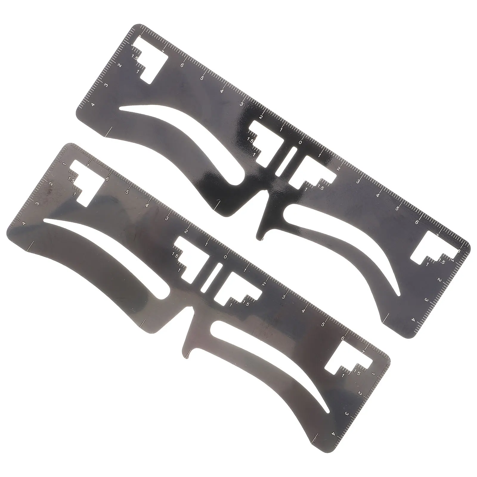 2 pezzi stencil per sopracciglia in metallo in acciaio inossidabile righello per sopracciglia simmetriche facile strumento di mappatura delle sopracciglia fai da te trucco professionale