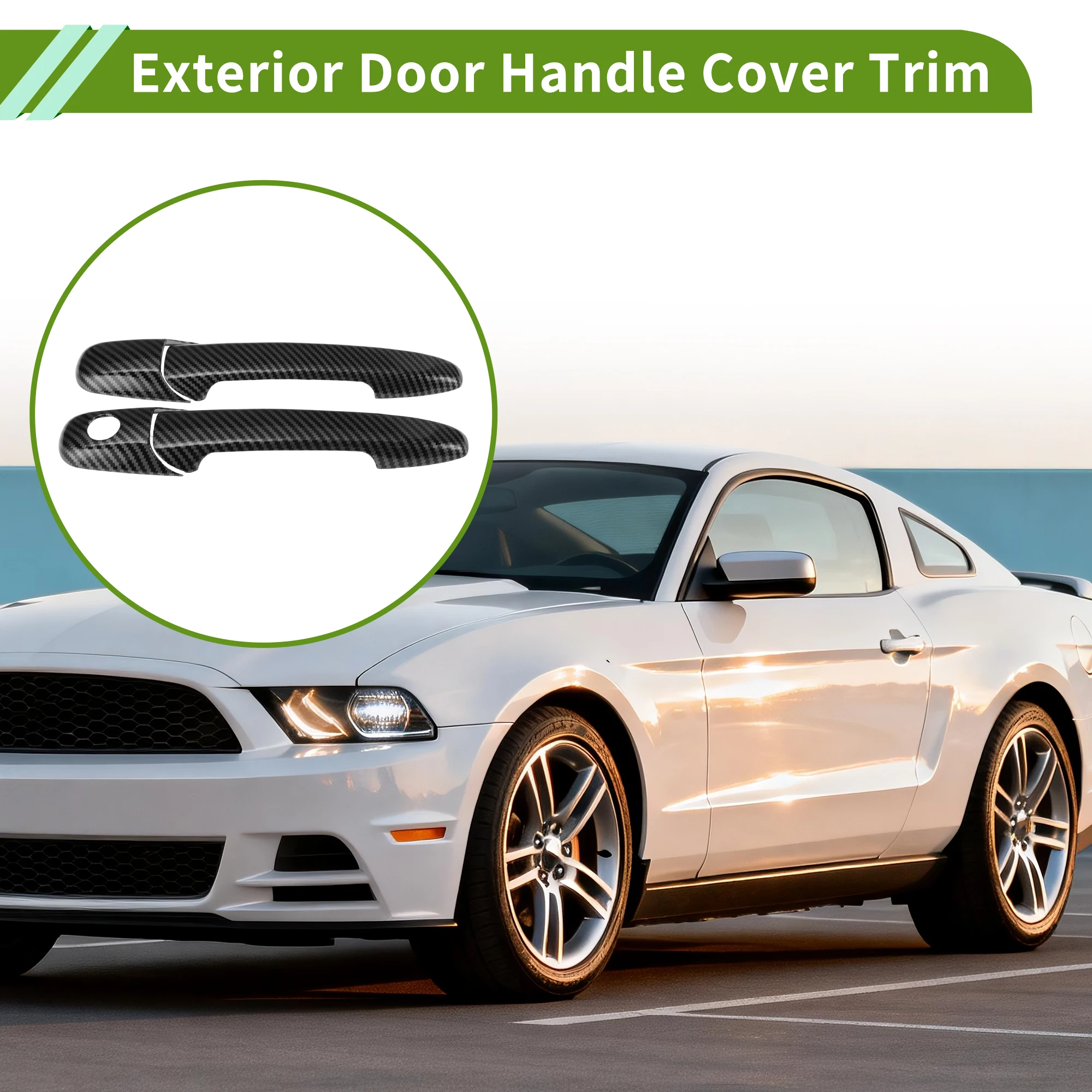 

Накладки на внешние ручки дверей UXCELL (передние левая и правая) для Ford Mustang 2009-2014, 1 комплект