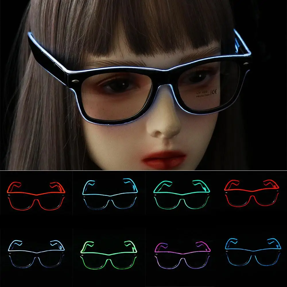 Decoration Costume Decor Light Up El Wire Party SunGlasses Classic Flashing Glasses Led Glasses Neon Glasses Luminous Glasses