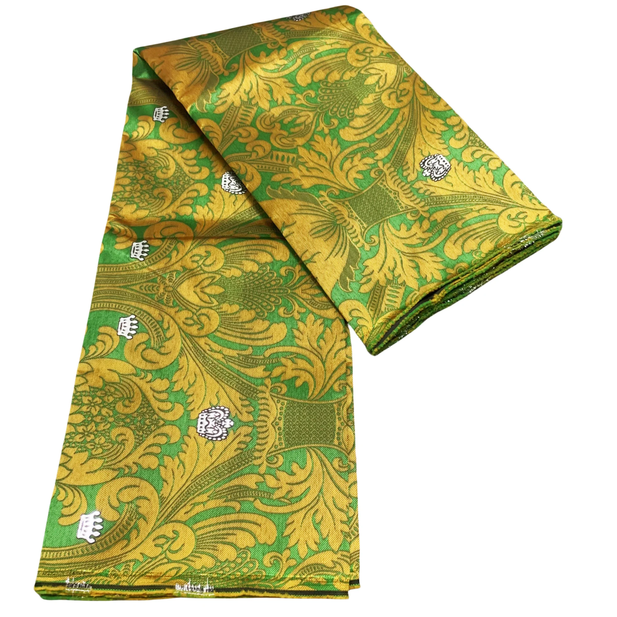 Premium Nigerian Damask Floral Plain Scarf with 3D Embroidery for Ladies - Perfect Party Wear & DIY Sewing Material (5 Yards)