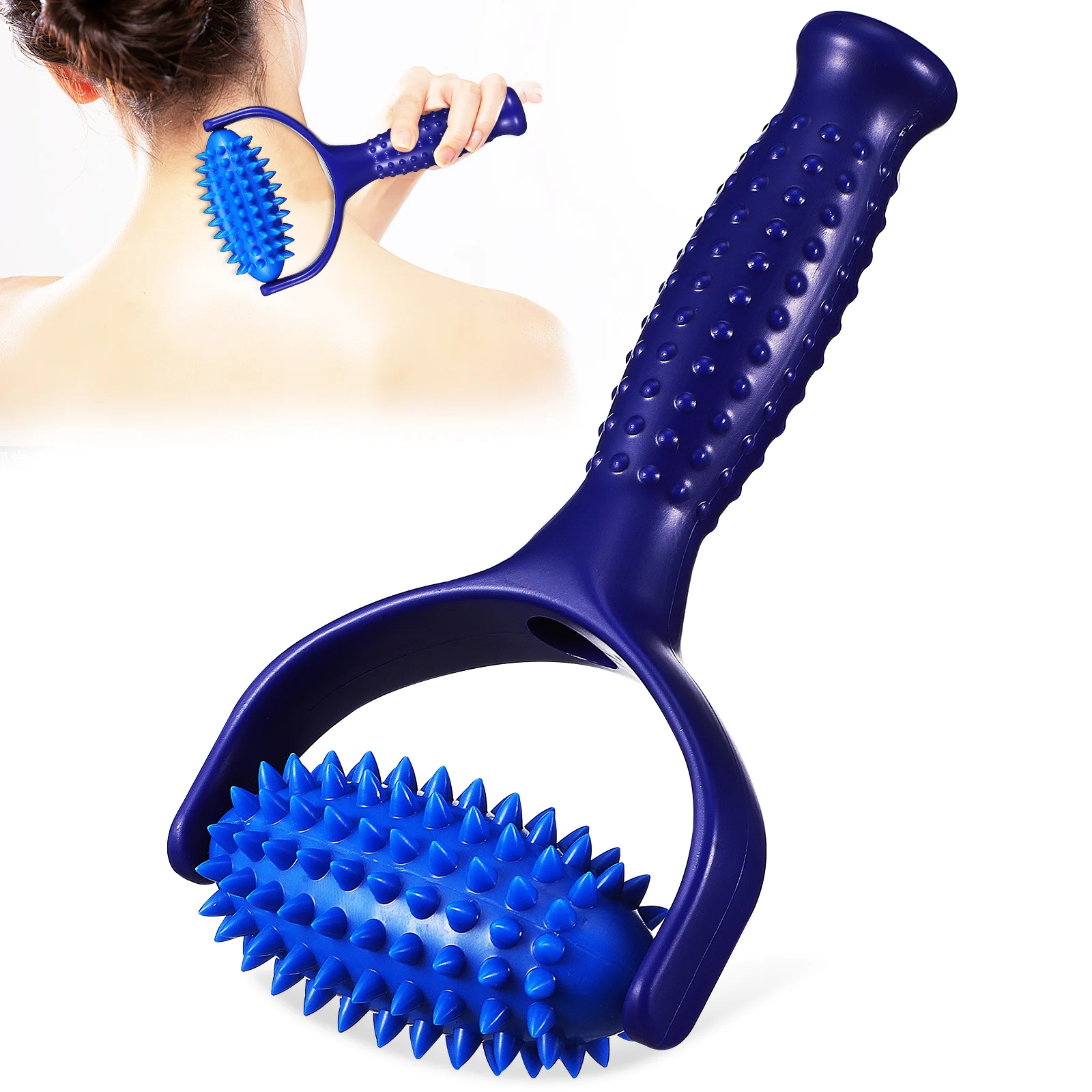 

Legs Fascia Stick Yoga Massage Ball Roller Neck Massager Tool Portable Hand Held Small Walker