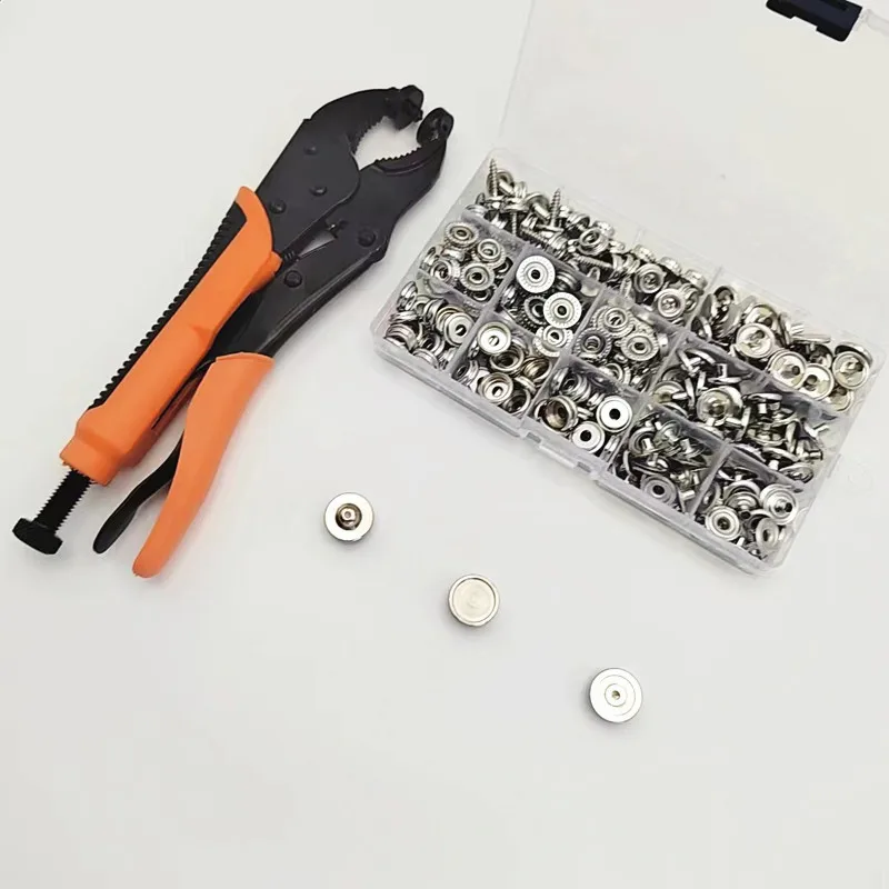 Heavy Duty Snap Fastener Tool, Snap Setter Tool Kit with, Adjustable Setter Snap Installation Kit, Snaps for Boat Cover Canvas