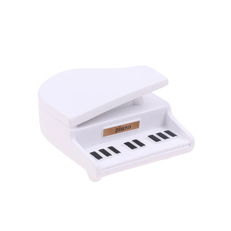 Dollhouse Mini Plastic Piano Violin Guitar Saxophone Musical Instrument Model for Doll House Accessories Decor Miniature Piano