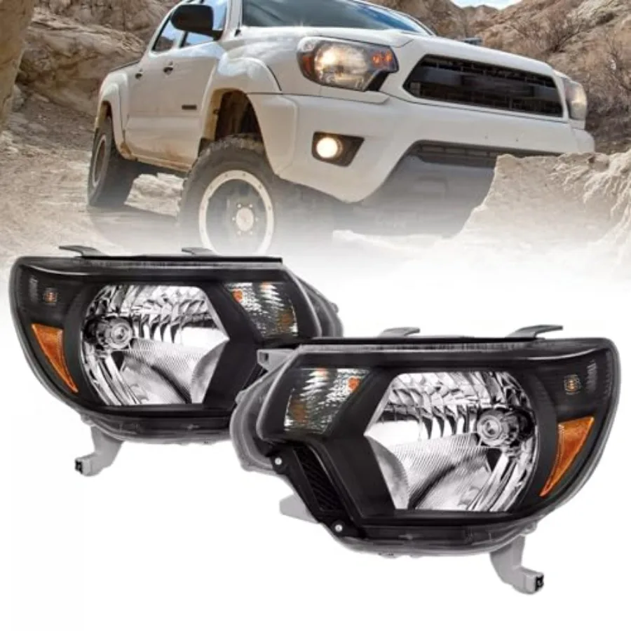 

2012-2015 Tacoma Headlights Headlight Assembly Fit for Tacoma 2012 2013 2014 2015 Halogen Headlamp Replacement Driver Passenge