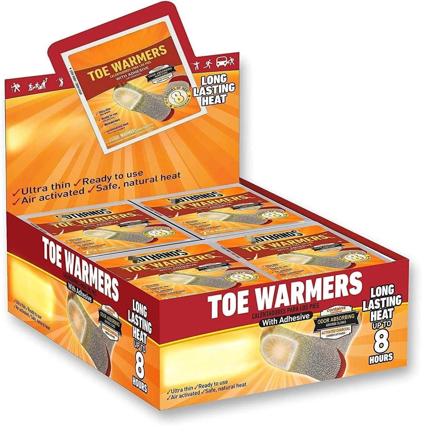 

80 Pair Value Package Toe Warmers, Long Lasting Self-Heating Foot Toe Warmers for Daily Outdoor and Winter Use