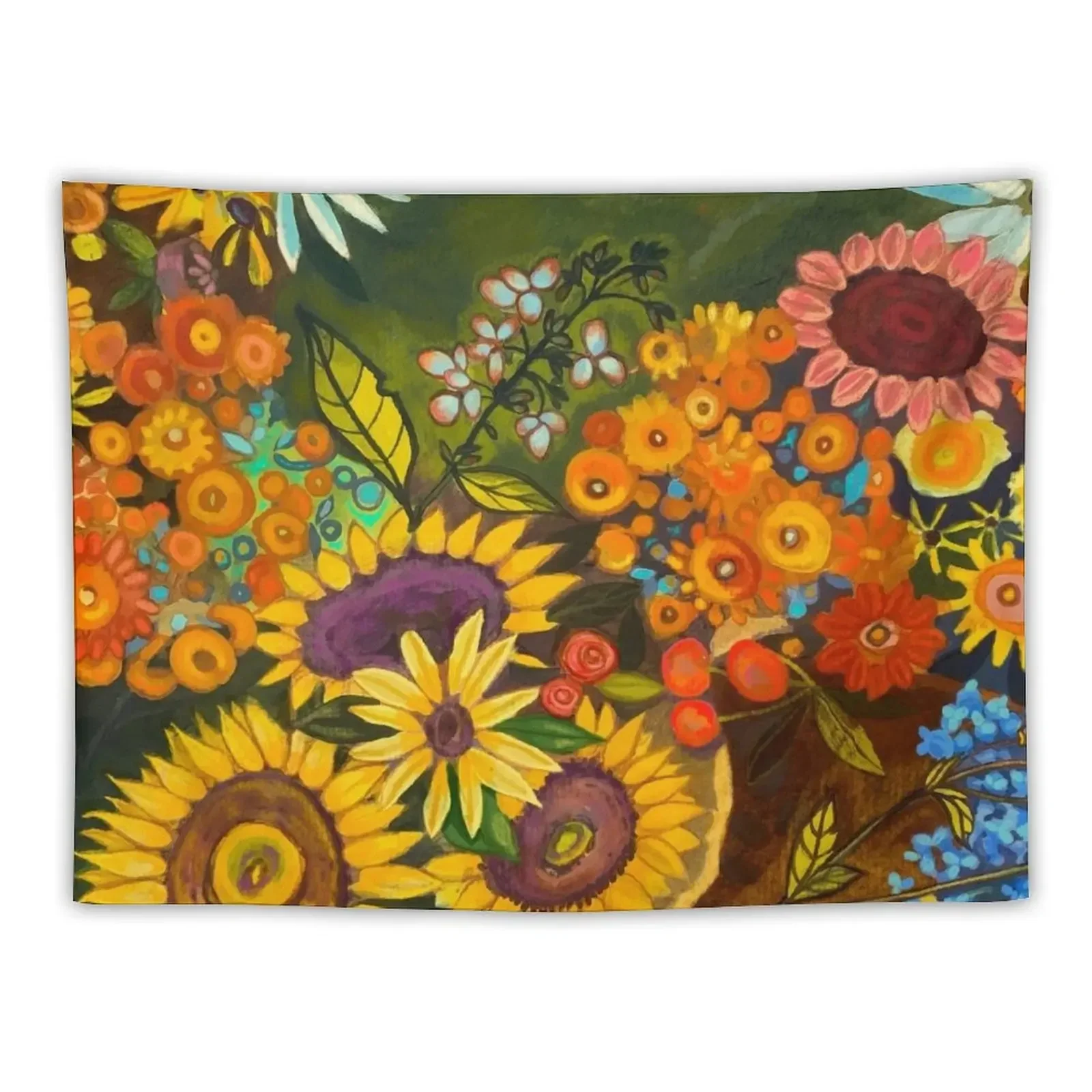 

Fall Sunflowers Tapestry Christmas Decoration Wallpapers Home Decor On The Wall Home Decoration Tapestry