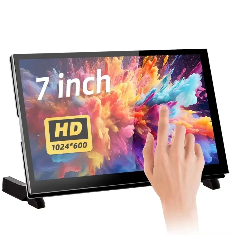 7-inch LCD Module for Raspberry PI 3B/4B HD/MI 1024*600 IPS Capacitive Touch Screen Driverless