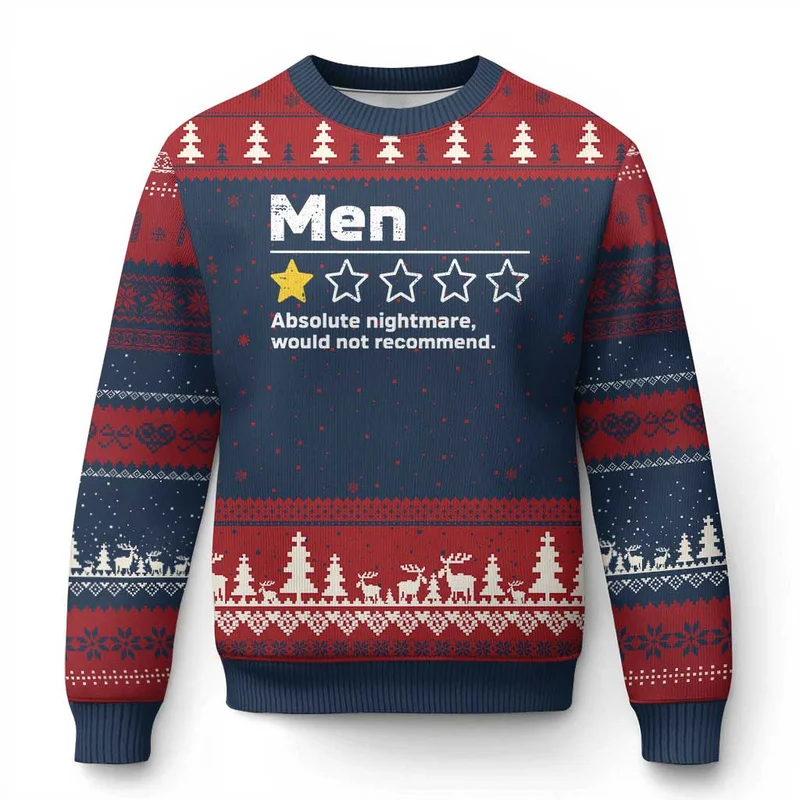 2027 Let Holiday Humor Dress Up Your Winter Look with an Ugly Christmas Sweater Graphic Long Sleeve Sweaters for Men and Women