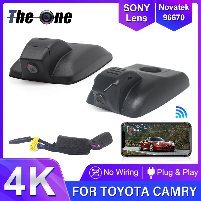 

4K 2160P Plug And Play Dash Cam Car DVR Video Recorder For Toyota Camry 70 V70 XV70 SE XLE Hybrid 2018 2019 2020 2021 2022 2023