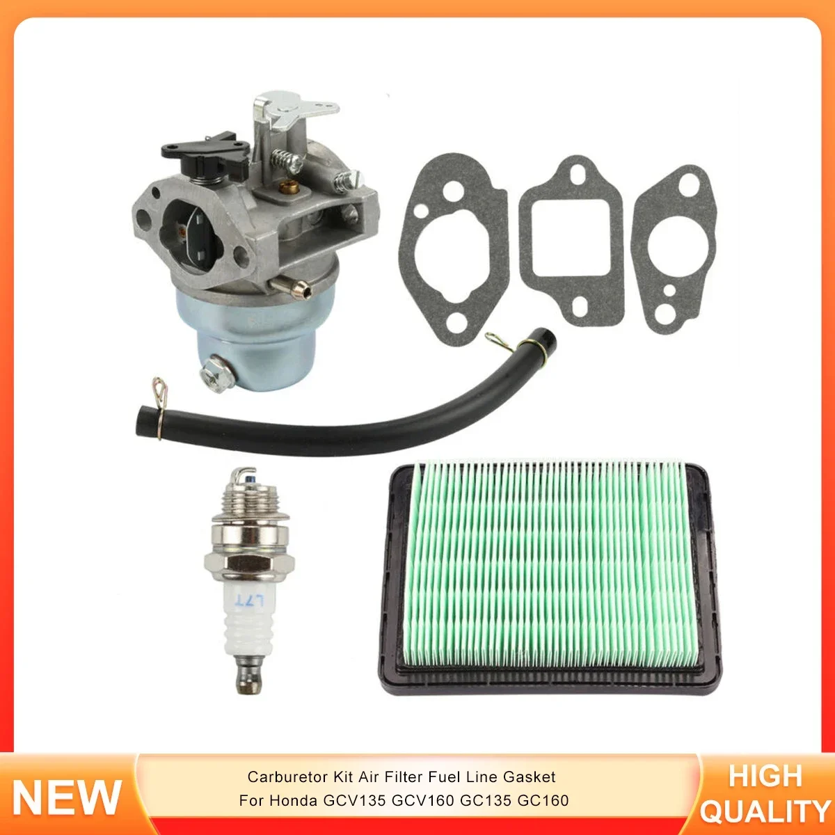 

Carburetor Kit Air Filter Fuel Line Gasket For Honda GCV135 GCV160 GC135 GC160