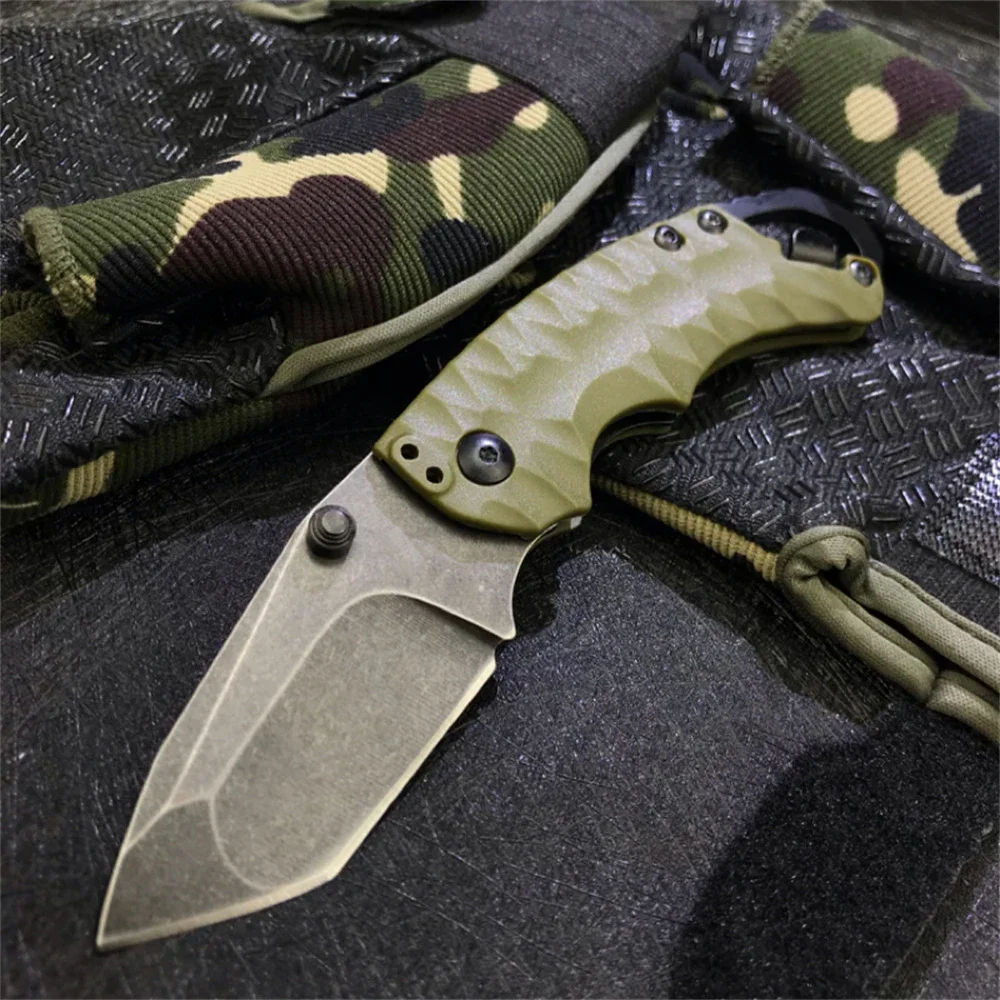 KS 8750 Folding Knife Mini Military Combat 8Cr13Mov Blade Nylon Fiberglass Handle Outdoor Camping Hunting Survival Knives