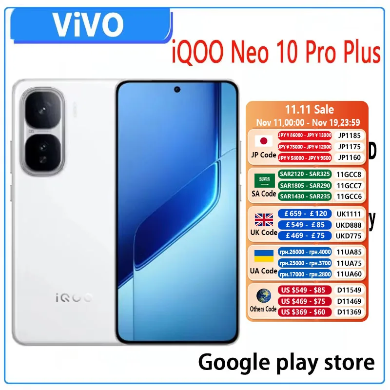 New IQOO Neo 10 Pro Plus 5G Snapdragon 8 Elite 6.82 144Hz AMOLED