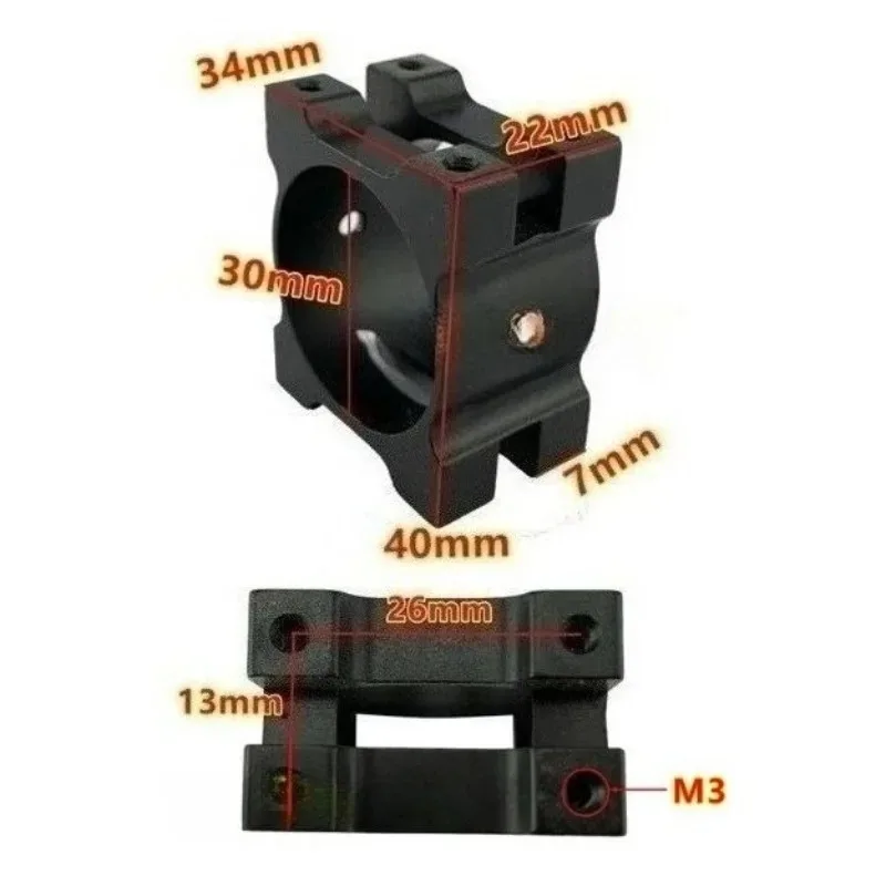 1PCS 30mm Aluminum Alloy Tube Clamp Pipe Fixed Clip Landing Gear Fastener Joint for RC Drone Frame Connection Fixing Accessories