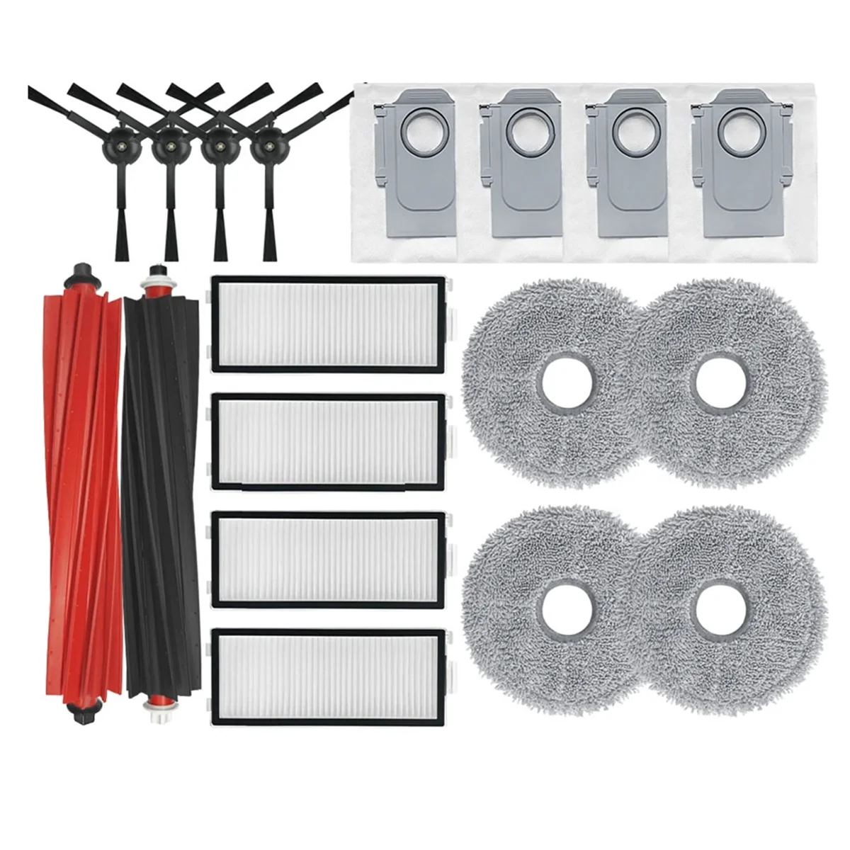 For Roborock V20 / P10s Pro Replacement Main Side Brush HEPA Filter Mop Pads Dust Bags Spare Parts Accessories