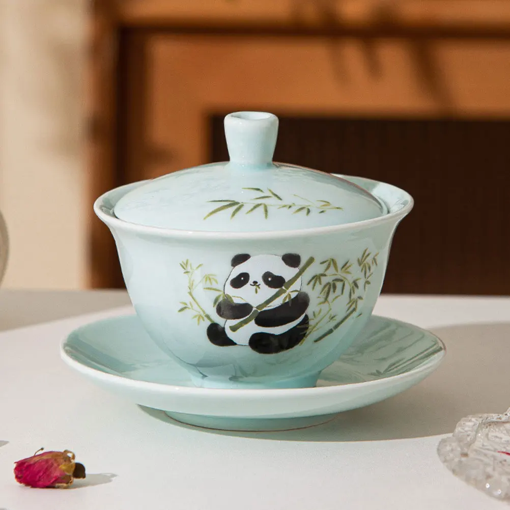 

Ceramic Teacup Chinese Aesthetic Kawaii Cups Fresh Elegant Creative Design Heat Resistant Ceramic Cups Tea Cup Set Gift