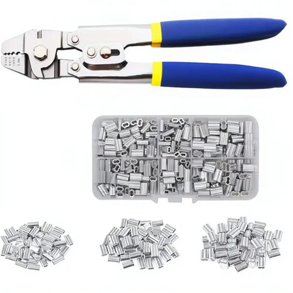 Steel Cable Crimping Pliers 10 Inch Wire Rope Swaging Tool Aluminum Sleeve Fastener Cutting Manual Repair Hardware Tool - view 6