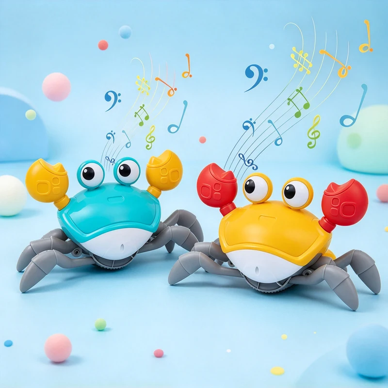 Fun Dancing Crab Run Away Toy For Babies Crawling Interactive Escape Crabs Baby Birthday Thanksgiving Christmas Gift