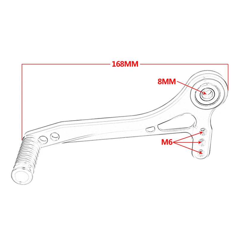 waase Adjustable Dual Bearings Shifter Shift Lever Pedal Gear Selector with Toe Pegs Toepeg Kit For Aftermarket Rearset Rear Set