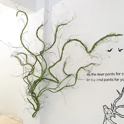 118.11 inch artificial plant vine home wedding wall hanging window decoration realistic fake dry tree branch rattan garland 1pc