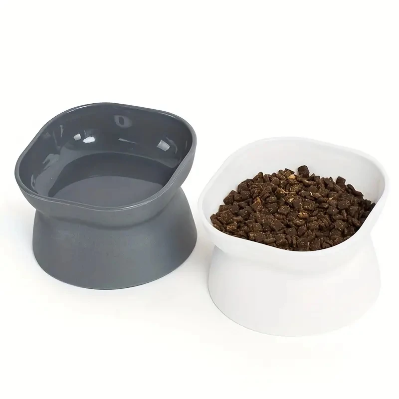 1pcMica Bowl, Cat Bowl, Pet Bowl, Oblique Mouth, High Foot Protection, Cervical Neck, Cat, Food Bowl, Pet Supplies