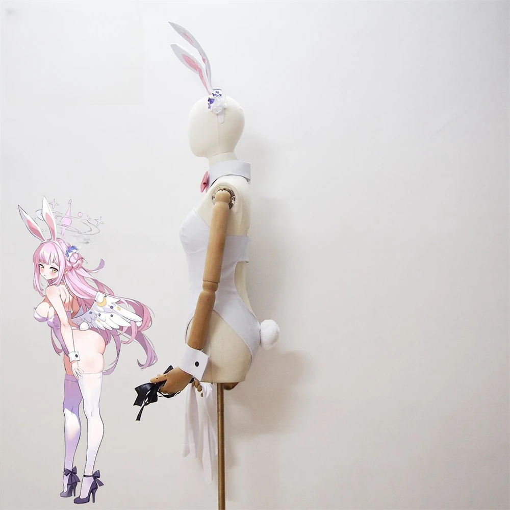Costume de Cosplay de Lapin de Couleur Bleue Personnalisable pour Femme, Uniformes de Mtmas, Combinaison de Jeu de Rôle Sexy