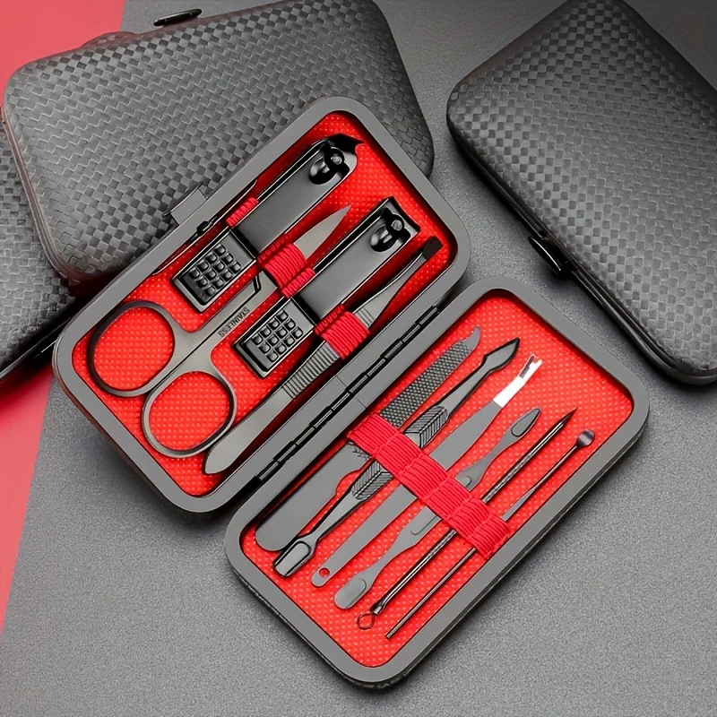 10 piece Set Home Nail Clipper Large Opening Manicure Tool Unisex Mini Compact Gift Eyebrow Clip Tweezers