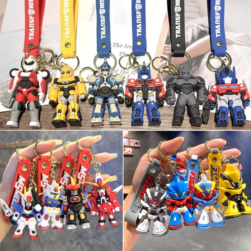 

Gundam Keychain, 3D Anime Mecha Robot Keyring, Backpack Pendant, Car Key Storage Hanger, Universal Gift for Adults and Children