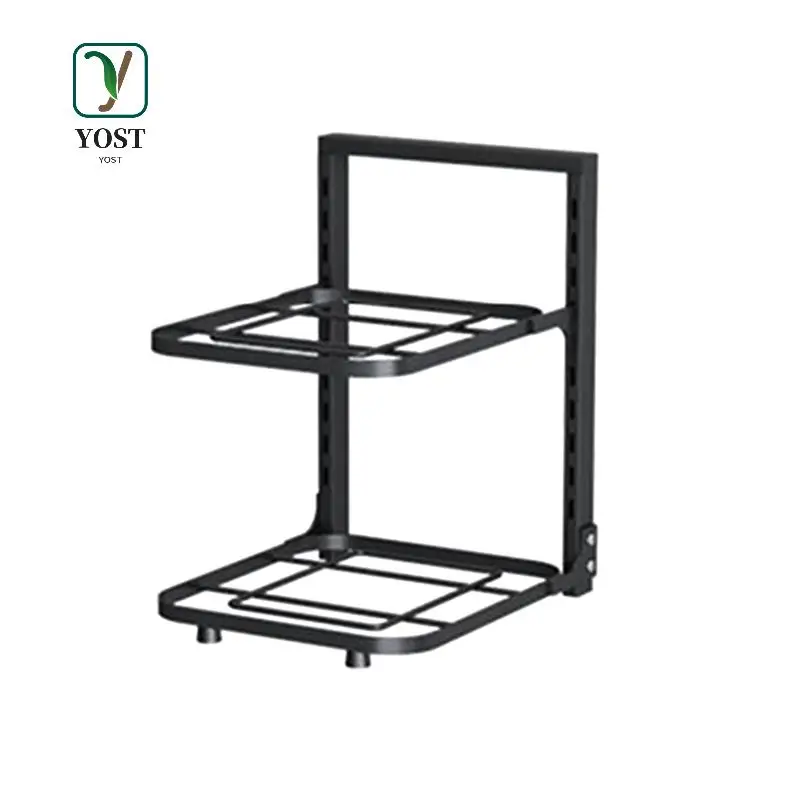 

YOST-Sink Shelf Pot Rack Under Cabinet Storage Organizer Frying Pan Rice Cooker Holder Home Kitchen Supplies