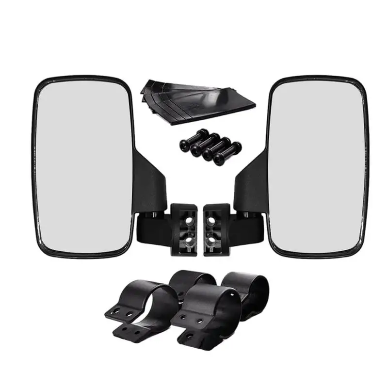 ATV Side Looking-Glass 2X Off-Road Vehicle Looking-Glass With 1.75 Inch And 2 Inch Roll Bar Cage Adjustable Looking-Glass Set