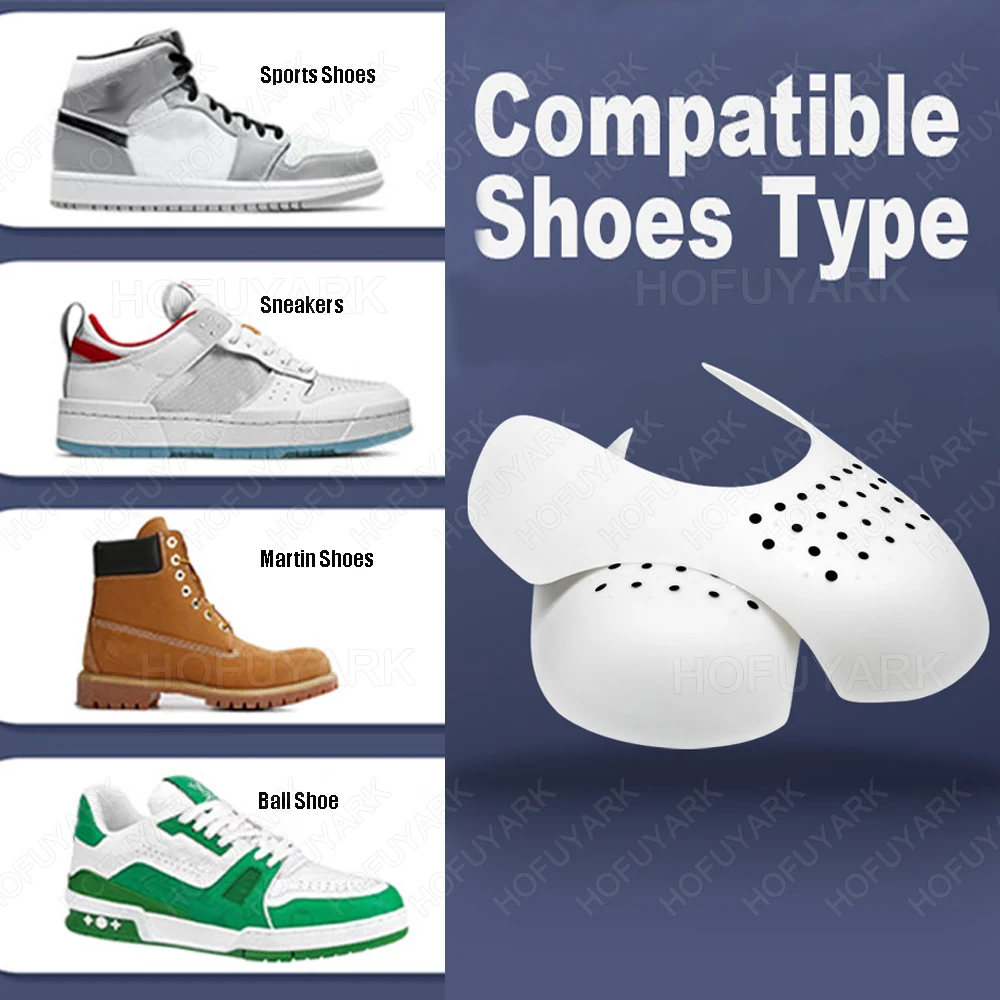 10Pcs Shoe Anti Crease Protector Guards for Sneakers Toe Caps Anti Fold Protection Basketball Shoes Head Stretcher Dropshipping