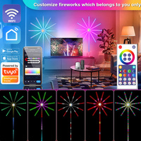 USB 5V Tuya Wifi Colorful Firework Light LED Decor RGBIC Atmosphere Light Remote Control Timing Setting Bar Sync Music for Alexa