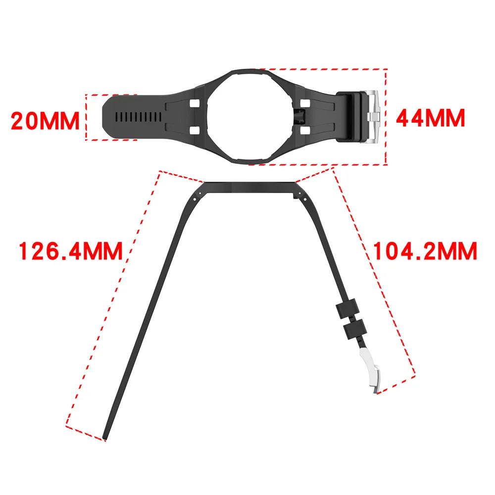 2 in 1 Case with Silicone Band for Swatch X AP Royal Pop Pocket Watch Change to Wristwatch Strap & PC Cover Accessories