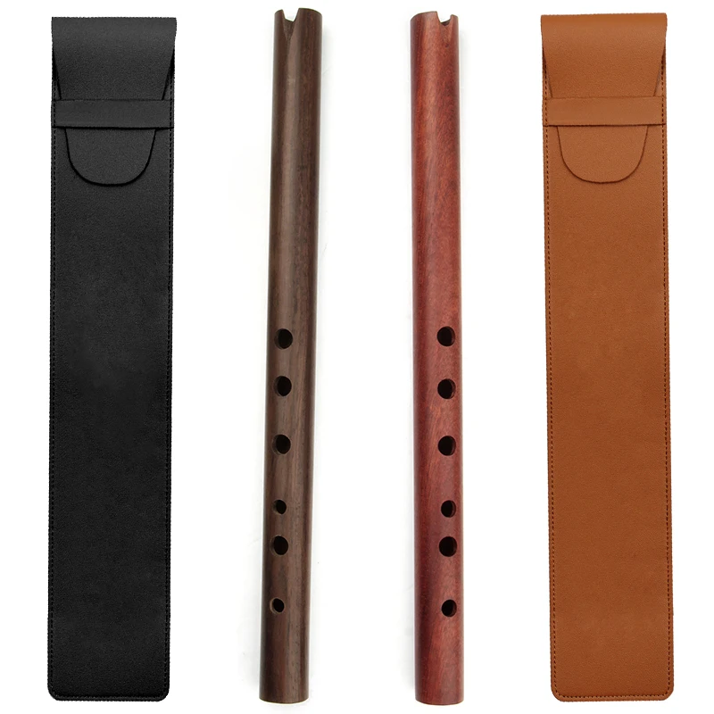 

Quena-Vertical Flute with Bag Indian Musical Instrument Red Sandalwood Woodwind Instrument Dalbergia G Key