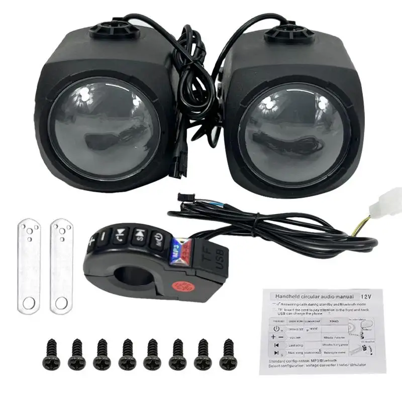 Portable Motorcycle Stereo Handlebar Mount Speakers Sound Motorcycle Stereo System Waterproof Radio Amplifier Hifi Sound