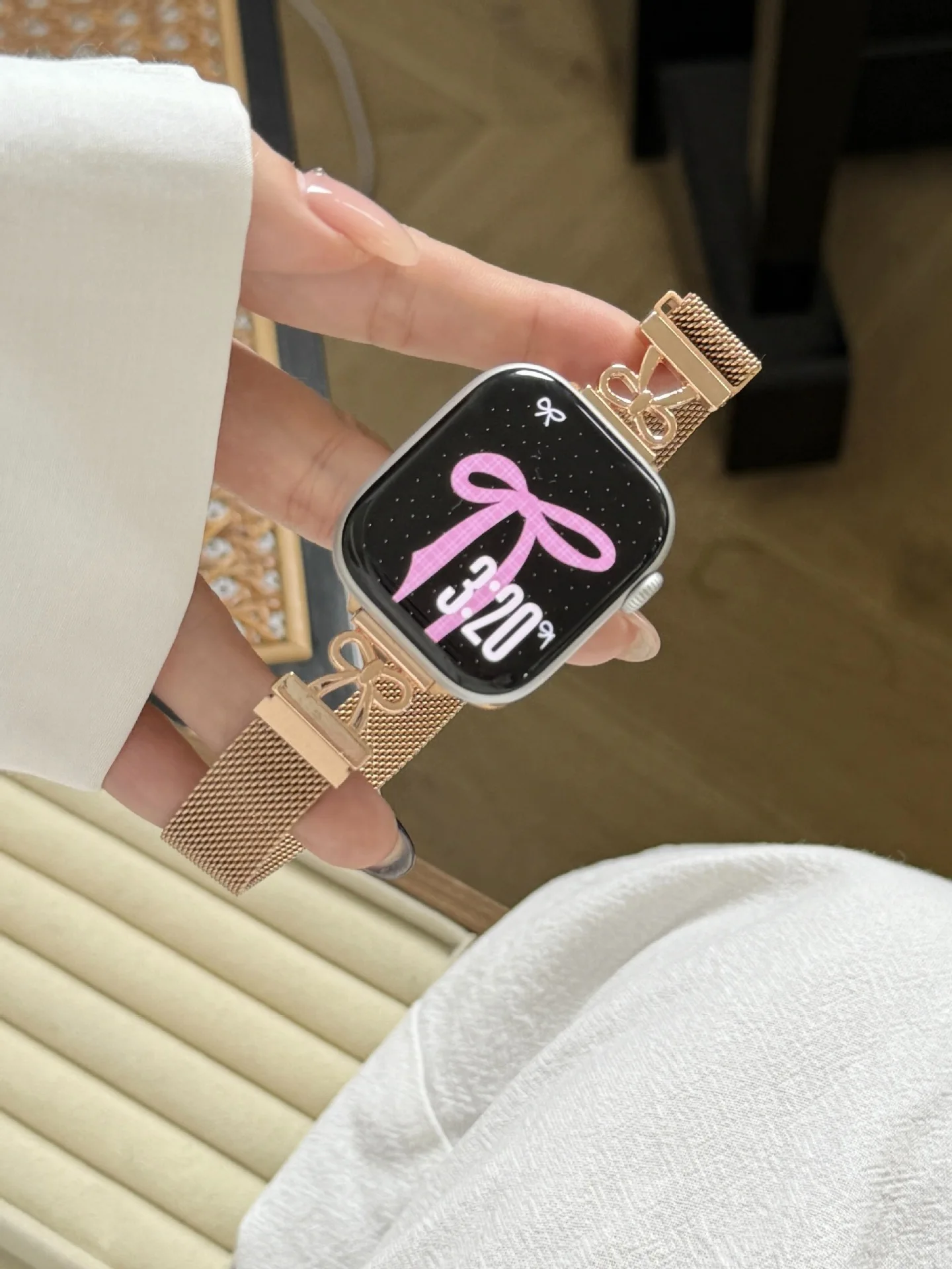 المتقدمة القوس الفولاذ المقاوم للصدأ حزام لساعة أبل الفرقة النساء 40 مللي متر 41 مللي متر 38 مللي متر 42 مللي متر 44 مللي متر 45 مللي متر 46 مللي متر