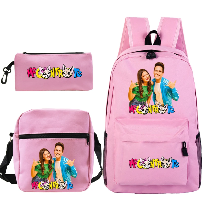 3PC-SET Me Contro Te Schoolbag Kids Recharged Backpack Student Me Contro Te Backpack Boys Girls Cute Cartoon School Bag Mochila