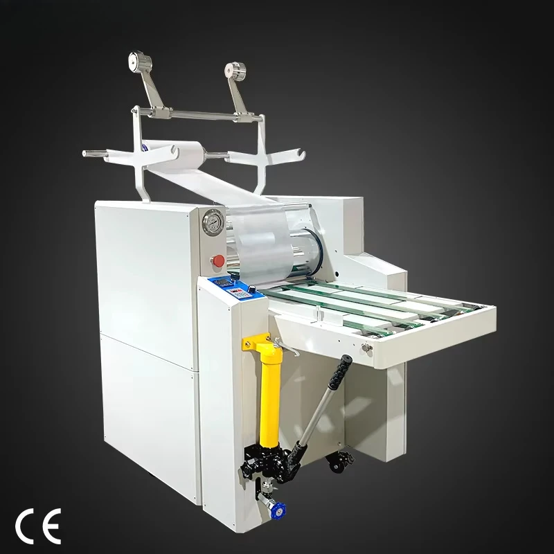 SWFM520A+ Hydraulic Oil Heating Manual Large Roll  Laminating Machine A2 A3  with Rewinding
