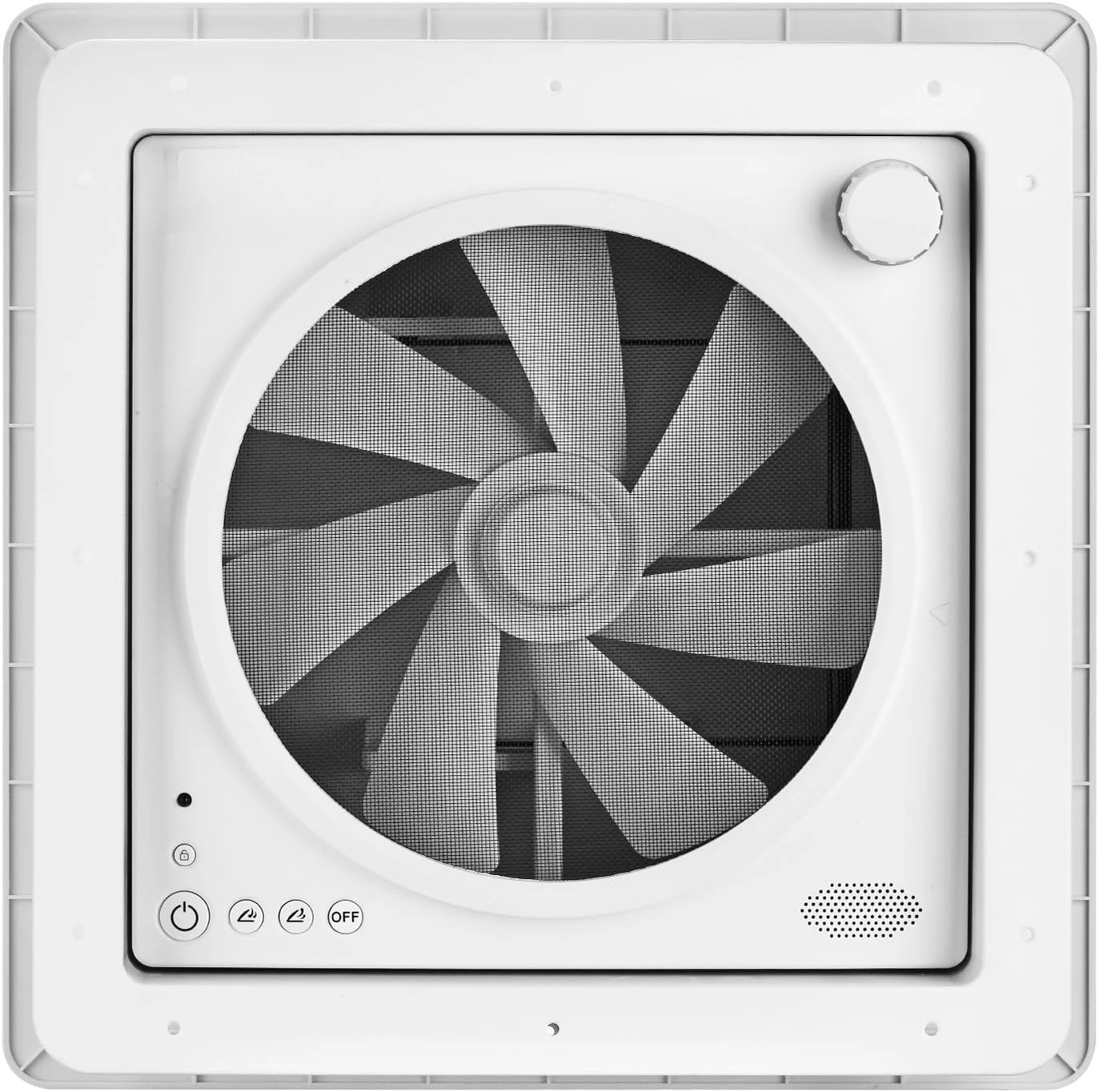 14" Electric RV Vent Fan with Remote, Reversible Camper Roof Vents for Motorhomes, 4-Speed RV Ventilation Fans with Rain Sensor