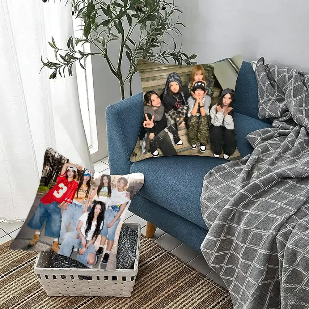 Powerful Kpop Girl Group Y-Young Posse Cushion Cover Fluffy velvet Nordic style plush Living room sofa decorative