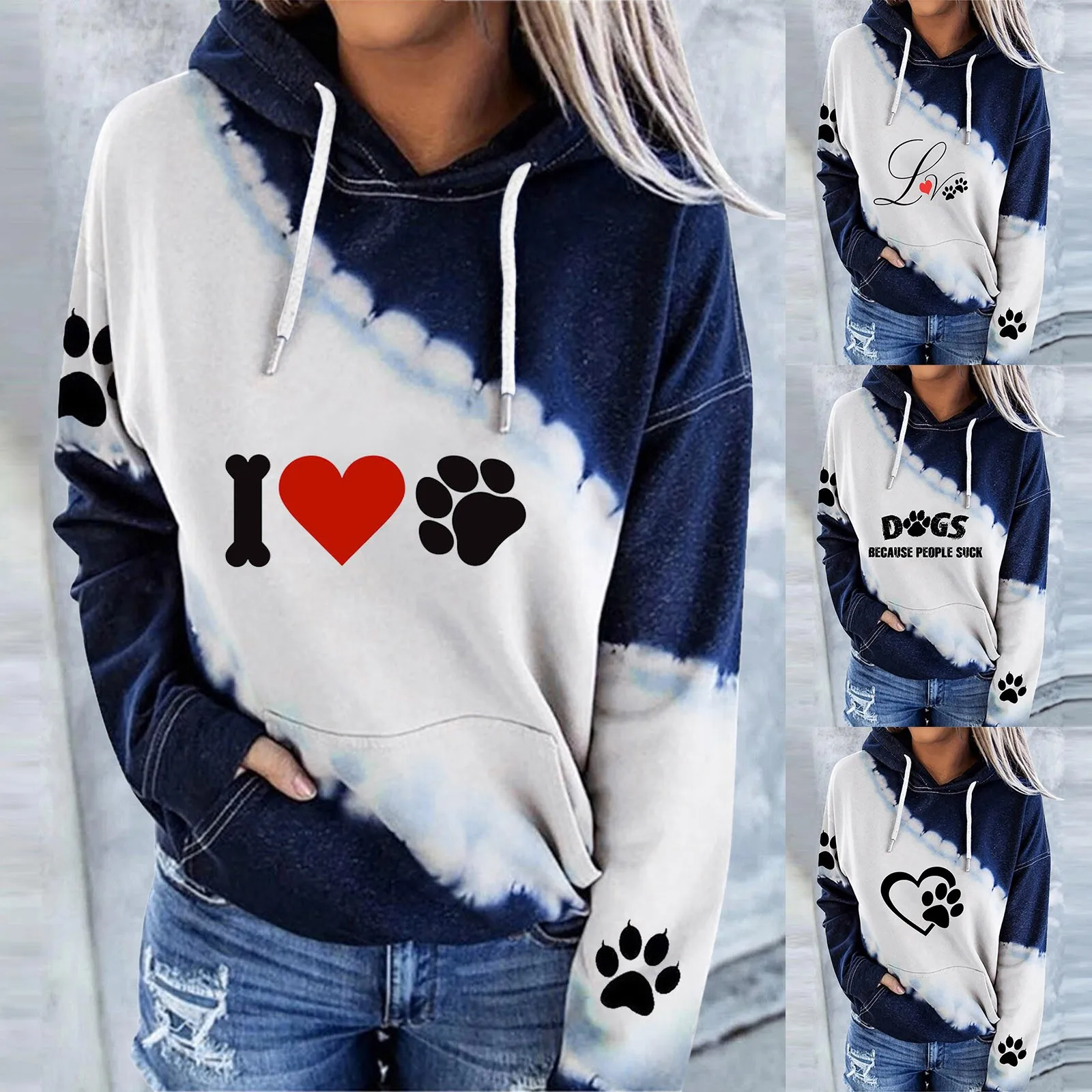 

Boy Mom Hoodie Women's Dog Mom Hoodie Dog Long Sleeve Shirt Dog Mom Sweatshirts Pullover Gift Tops Sports Sweatshirts for Women