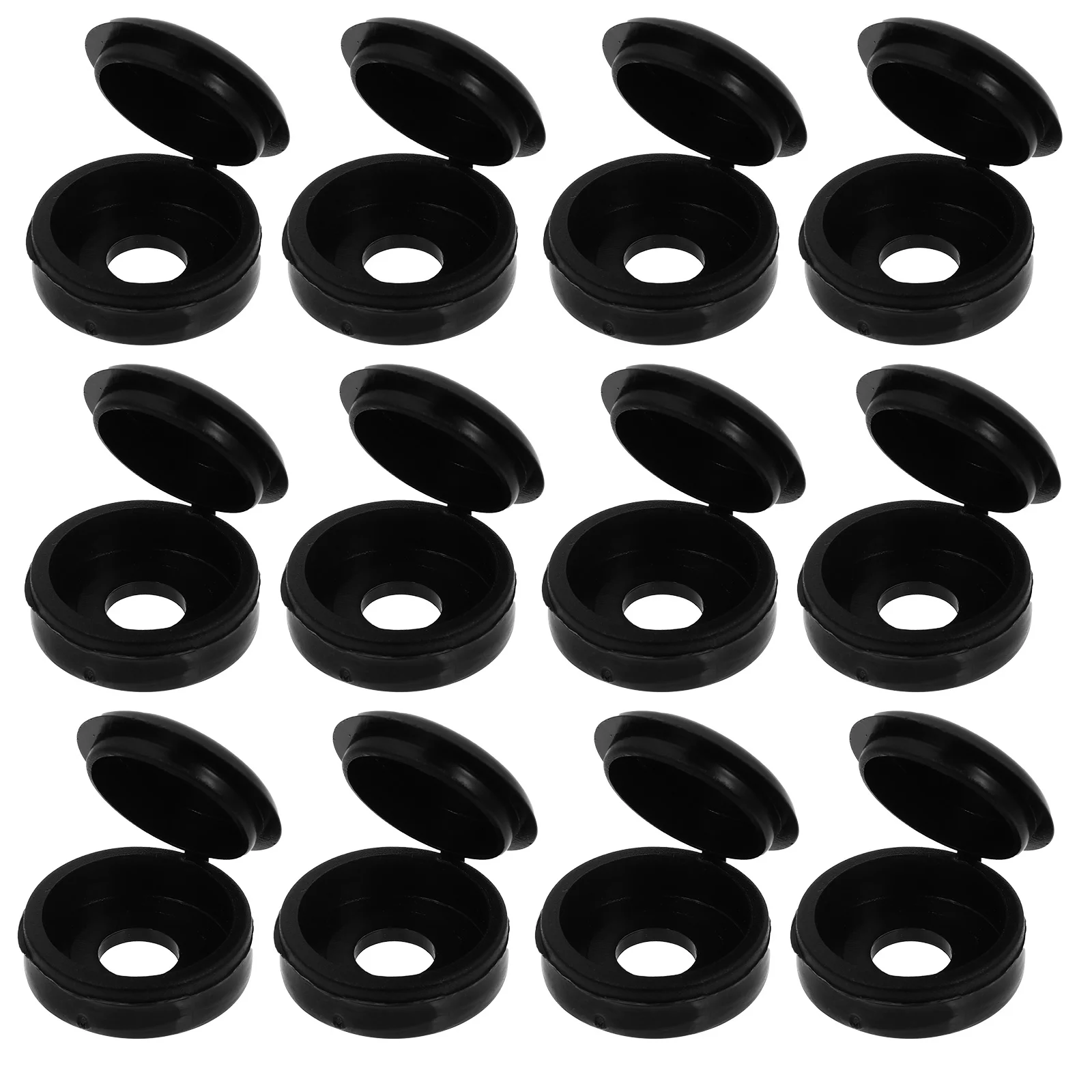 

200Pcs Screw Covers Plastic Hinged Durable Protective Screw Decorative Caps for Home Office School Use