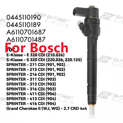 A6110701687 0445110190 / 0445110189 New Diesel Fuel Injector For Mercedes Benz Sprinter 2,2 2,7 CDI Jeep Grand Cherokee II