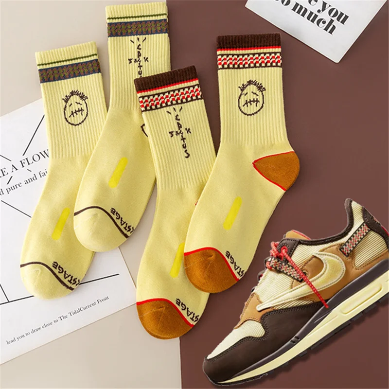 Herrensocken Cactus Jack Skate Neue SCHWARZE Crew-Socken Mode Bandanas Lustige Streetwear Hip Hop 27-Stil Herrengeschenke – Detail 14