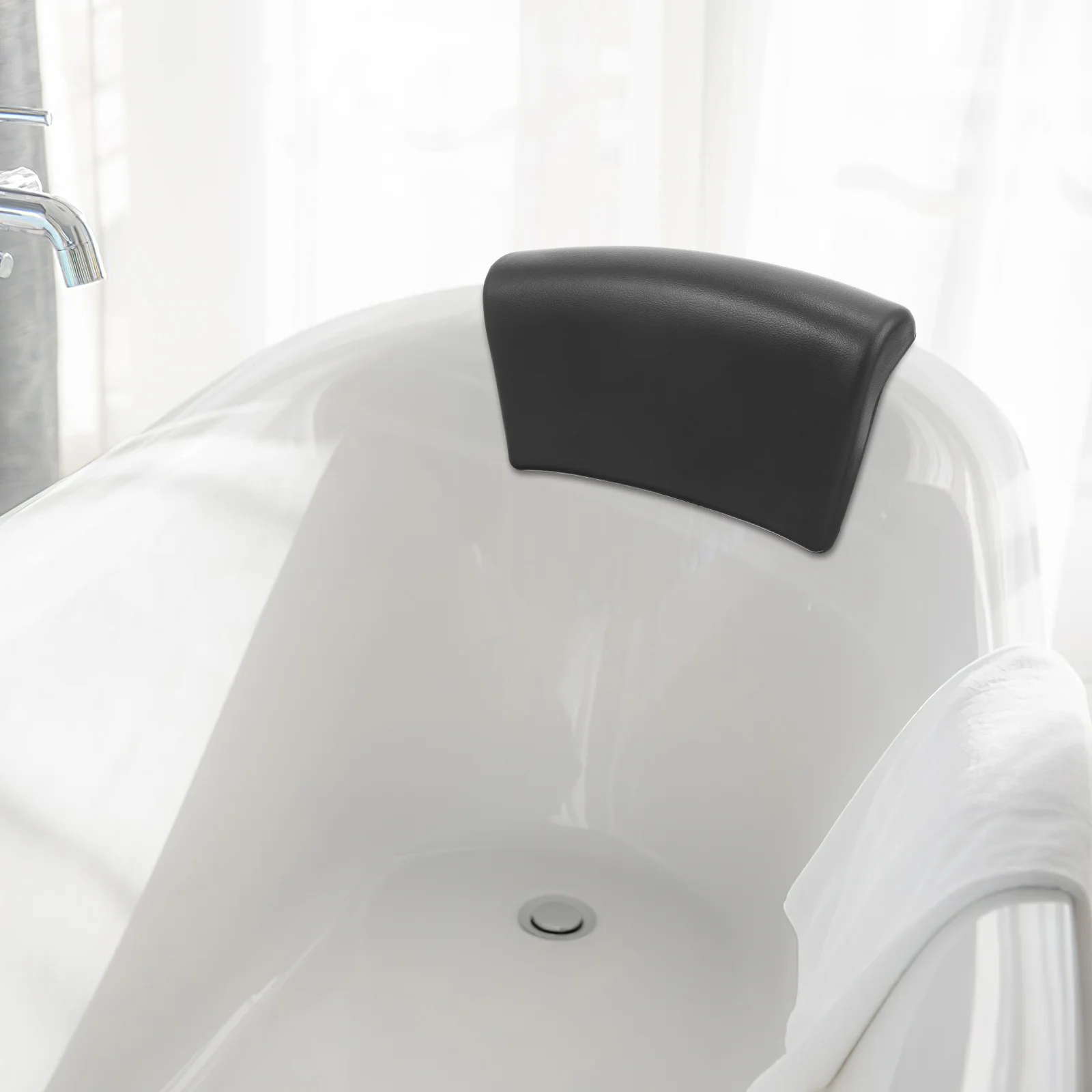

Bath Pillow for Tub Non-Slip PU Material Bathtub Pillow Neck Head Support Suction Cups Comfortable Safe Bath Pillows for Tub