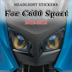 Waterproof Headlight Stickers Accessories Motorcycle Headlamp Decals Protection For BMW C600 C 600 Sport 2012 2013 2014 2015